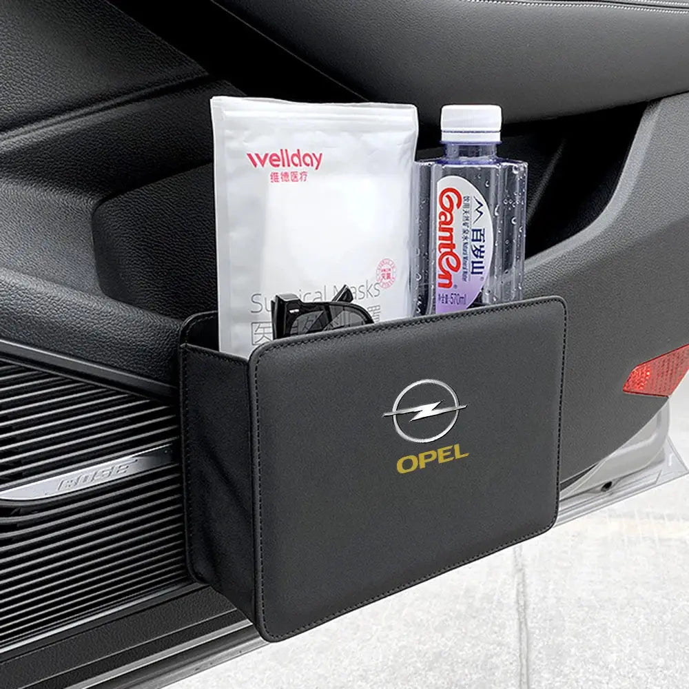 Rangement de portière de voiture personnalisable avec logo du constructeur - compartiments pour organiser les accessoires de voiture.